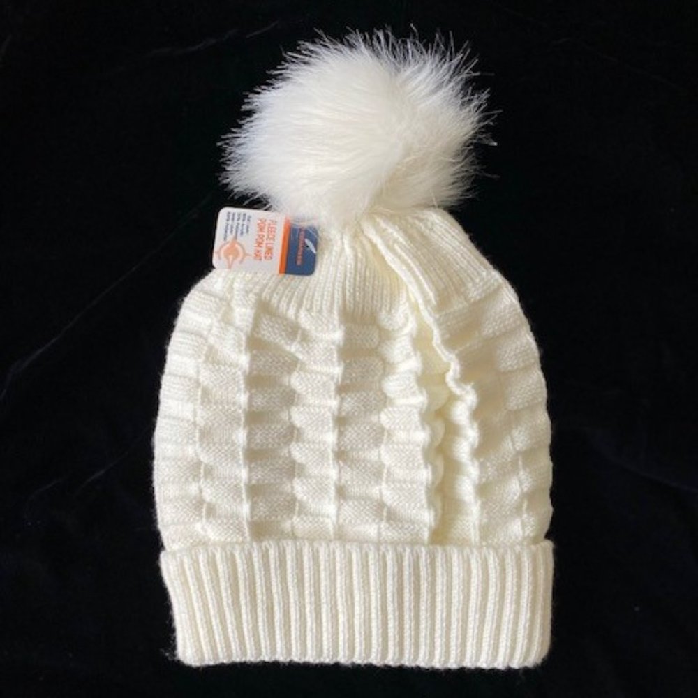 NWT Compass Fleece Lined Pom Pom Hat - NEW